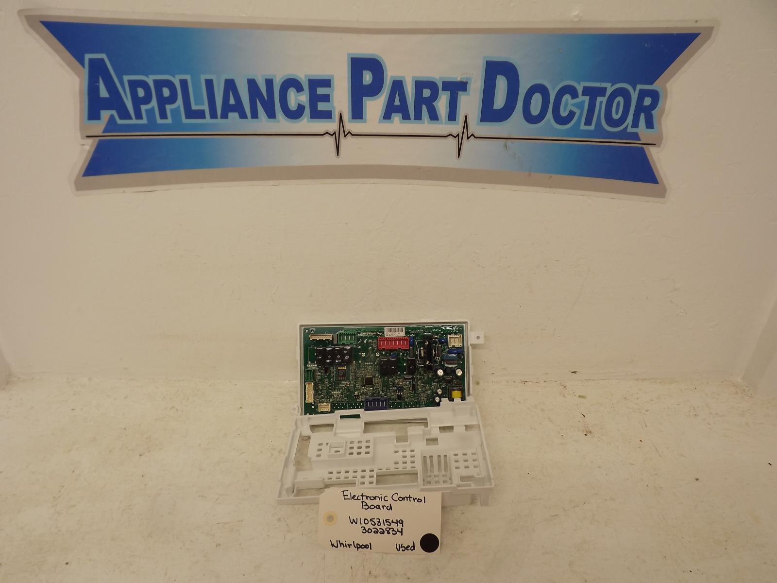 Whirlpool Washer W10581549 3022834 Electronic Control Board Used Whirlpool Washer W10581549 3022834 Electronic Control Board Used